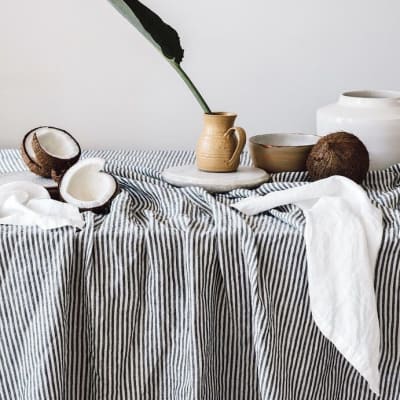 Mantel Rayas charcoal