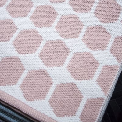 Alfombra Hexagonal Rosa