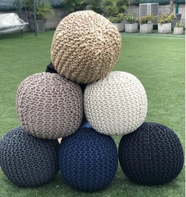 Puffs Opalo Colores: Negro/Azul