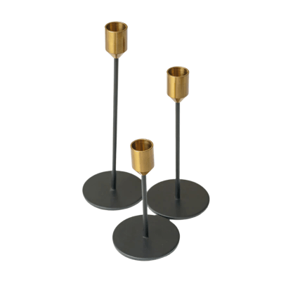 Set Candelabro Dorado