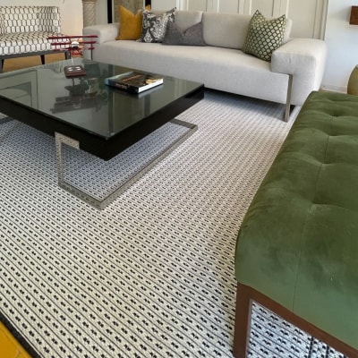 Alfombra Scored White 330