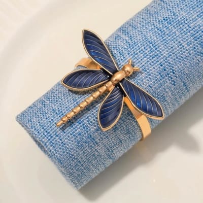 Aro Servilleta Libelula Azul