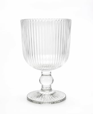 Set de 6 copas vidrio rayas