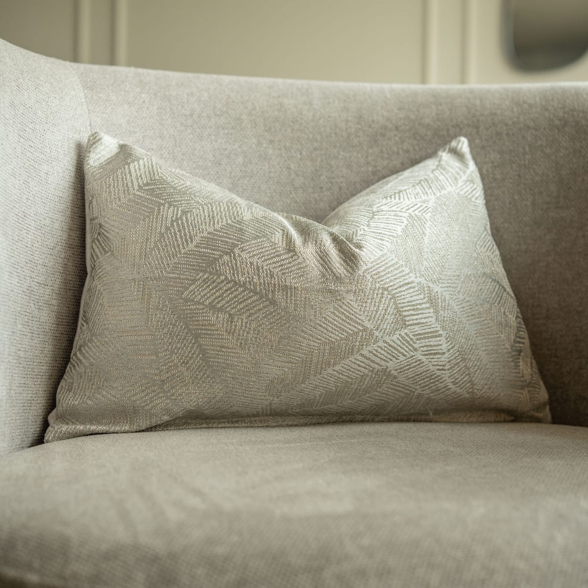 Funda de Cojín Hojas Satín Rectangular2