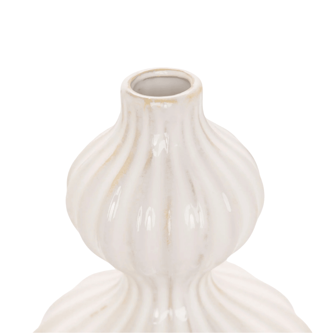 Florero Rayas blanco Large3