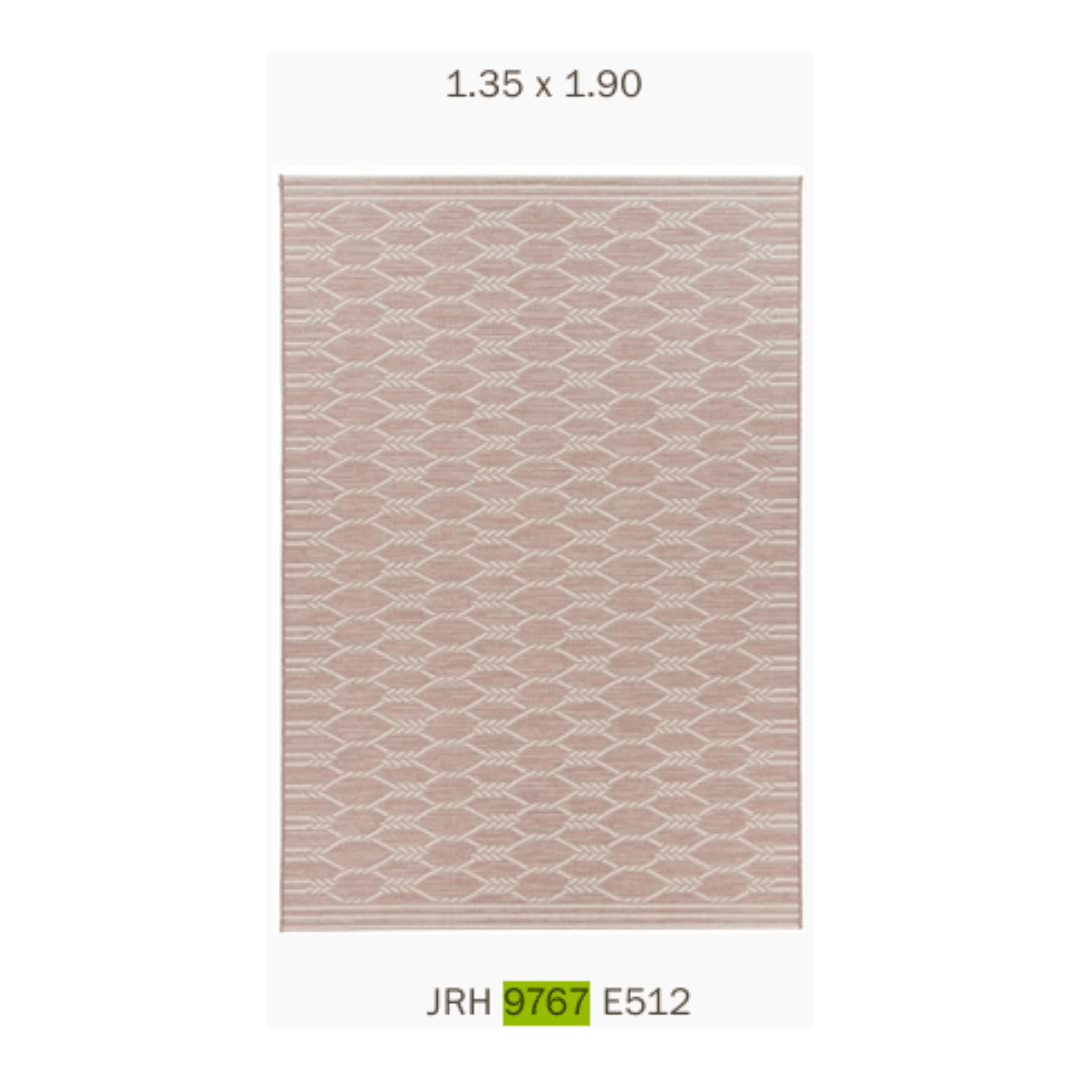 Alfombra Entrelazada Rosa 1905