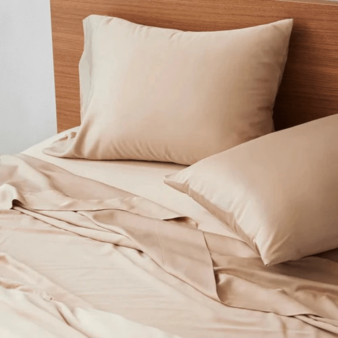 Sábana Bambu 300 Hilos Beige Premium1