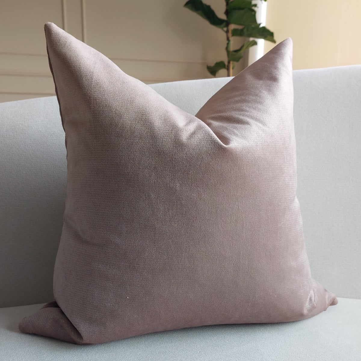 Funda de Cojín Terciopelo Topo1