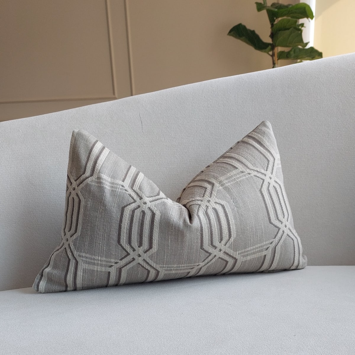 Funda de Cojín Geometrical Gray Rectangular1