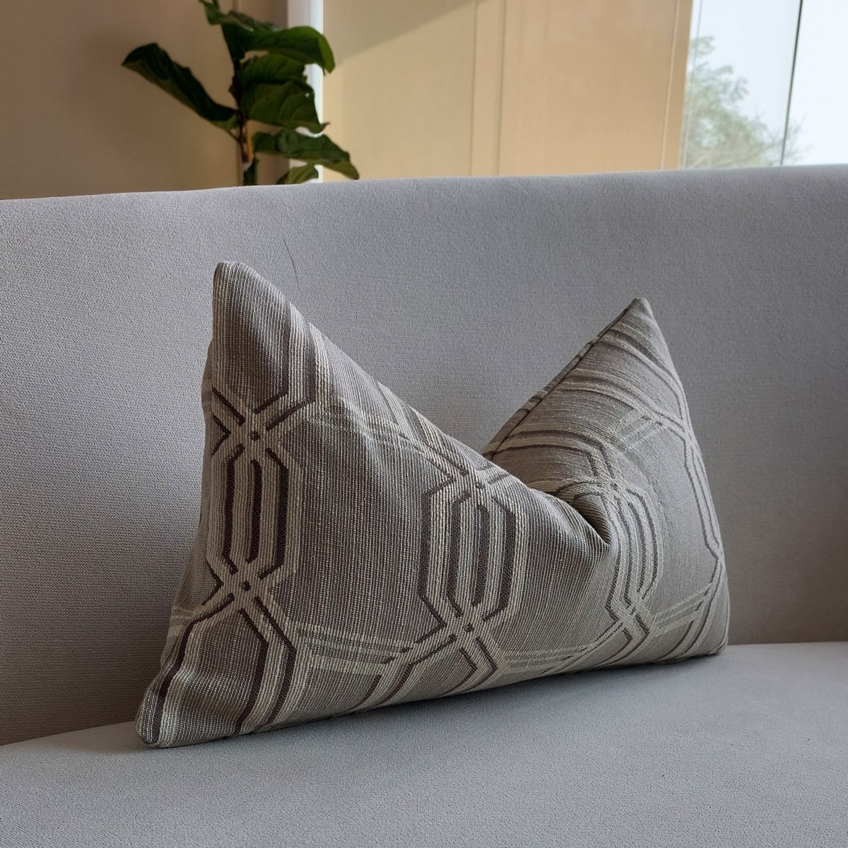 Funda de Cojín Geometrical Gray Rectangular2