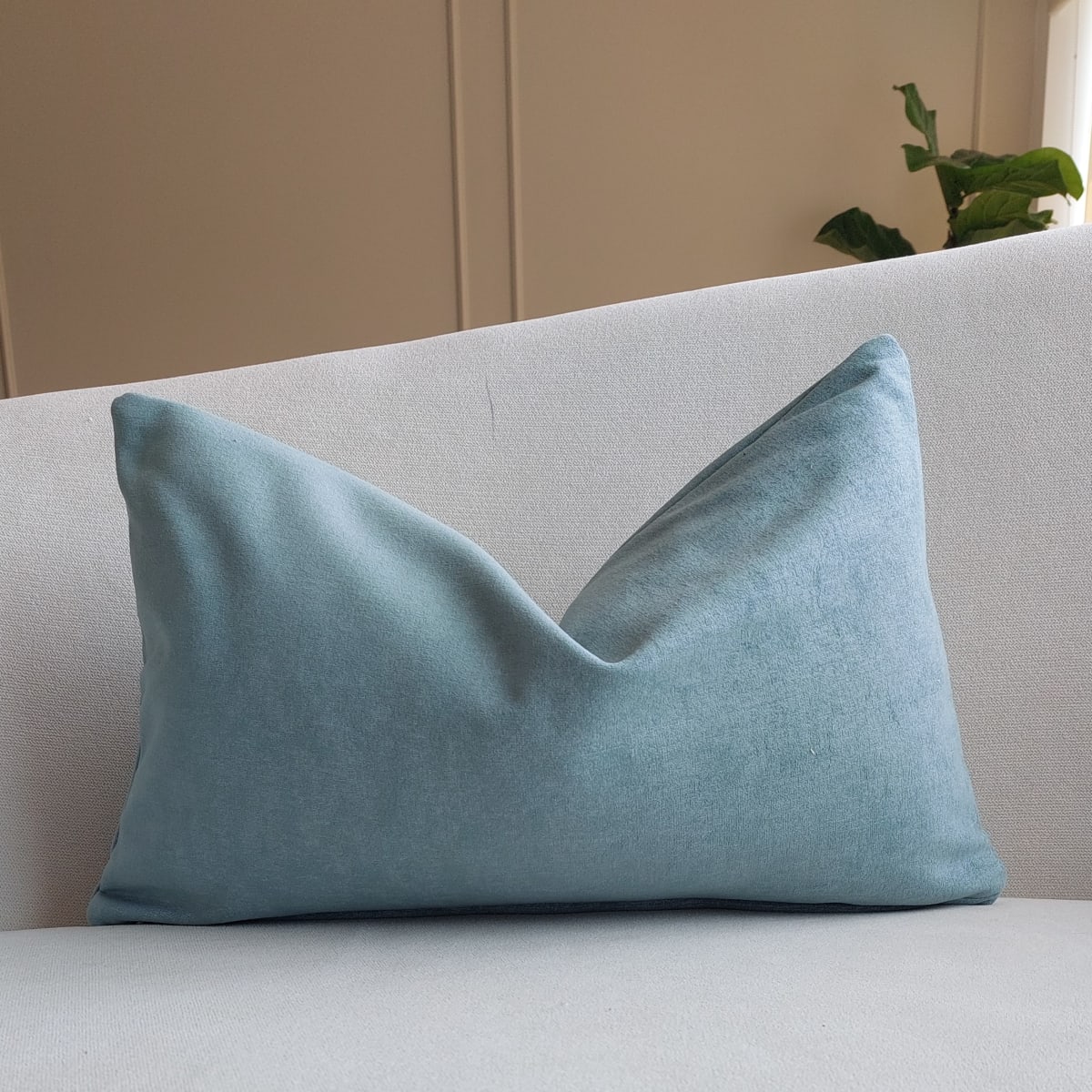 Funda de Cojín Isa Celeste rectangular1