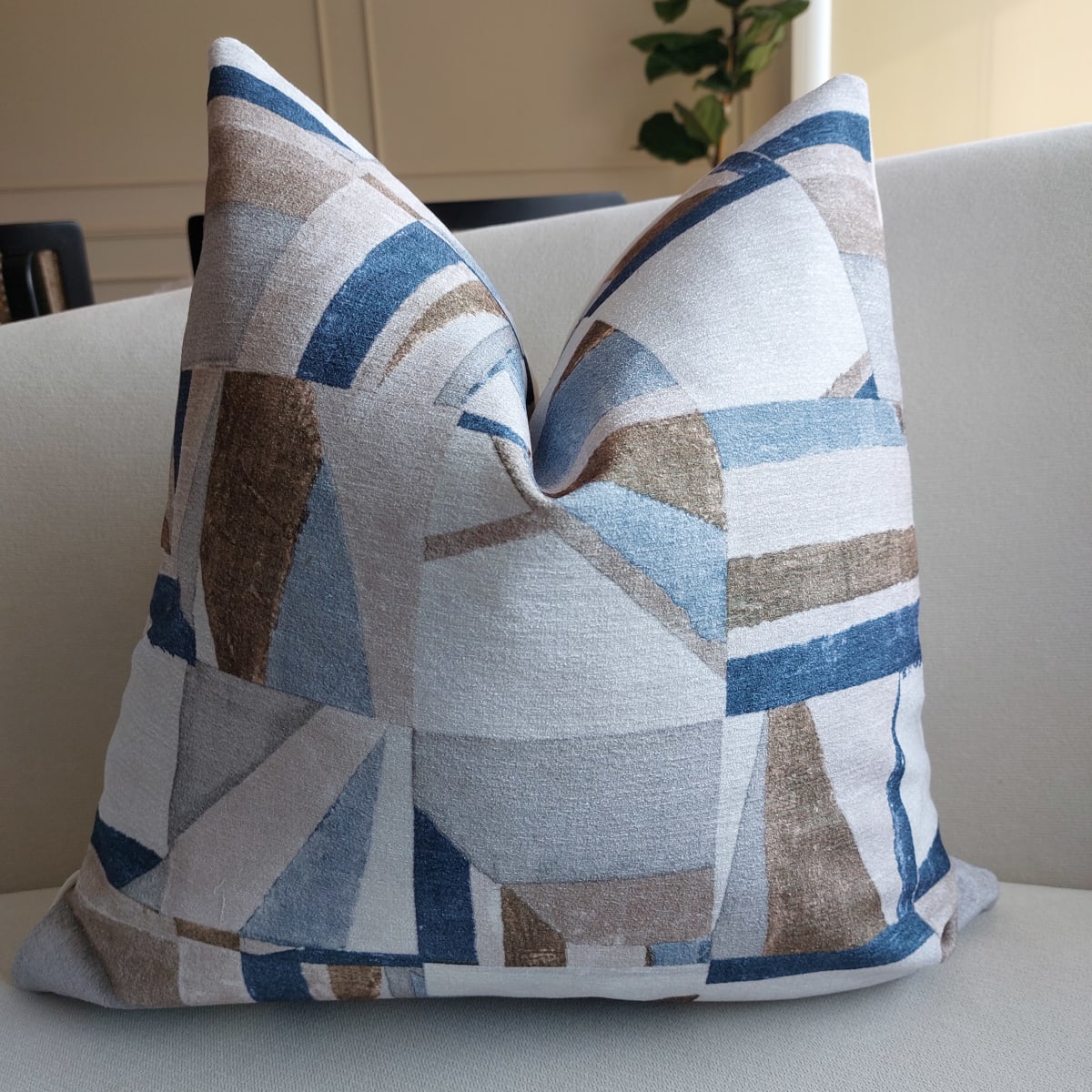 Funda de Cojin Geometric Blue2