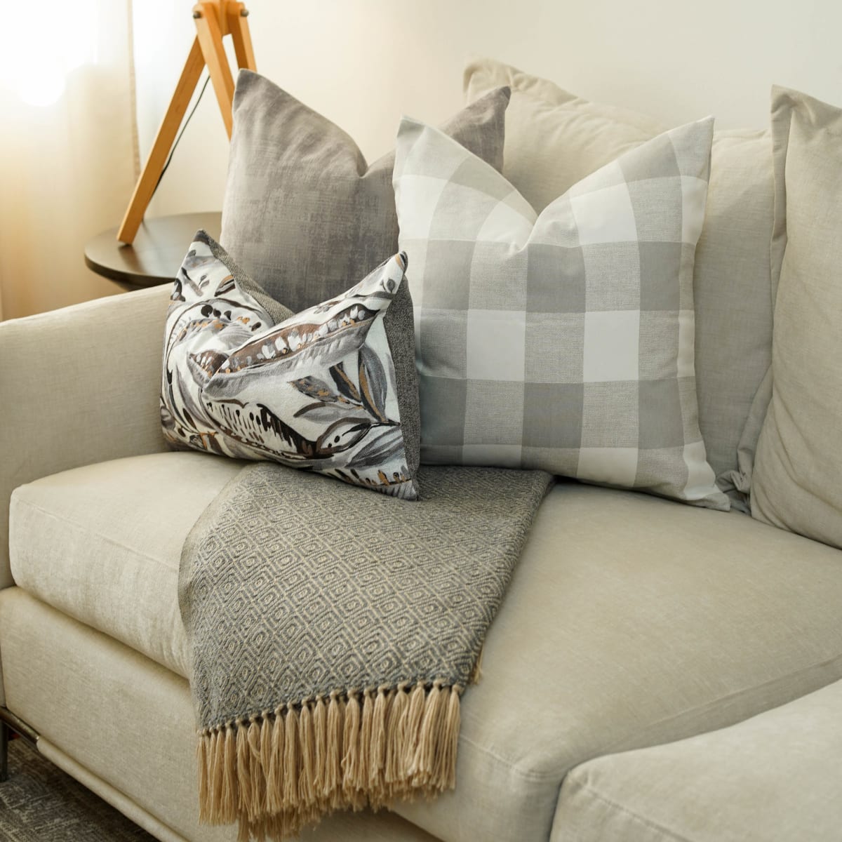Funda de Cojín Cuadros Plomo3
