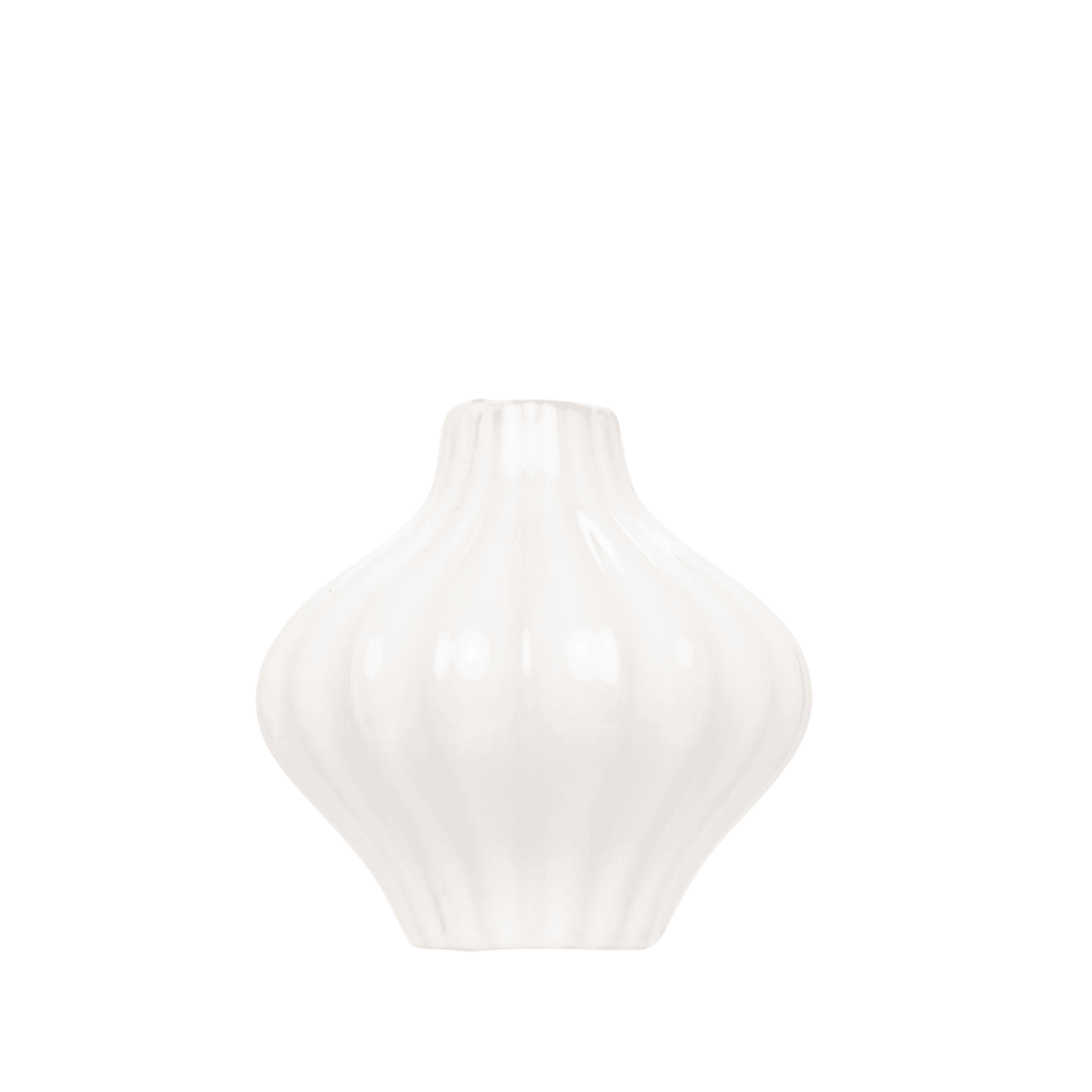 Florero Rayas blanco small2