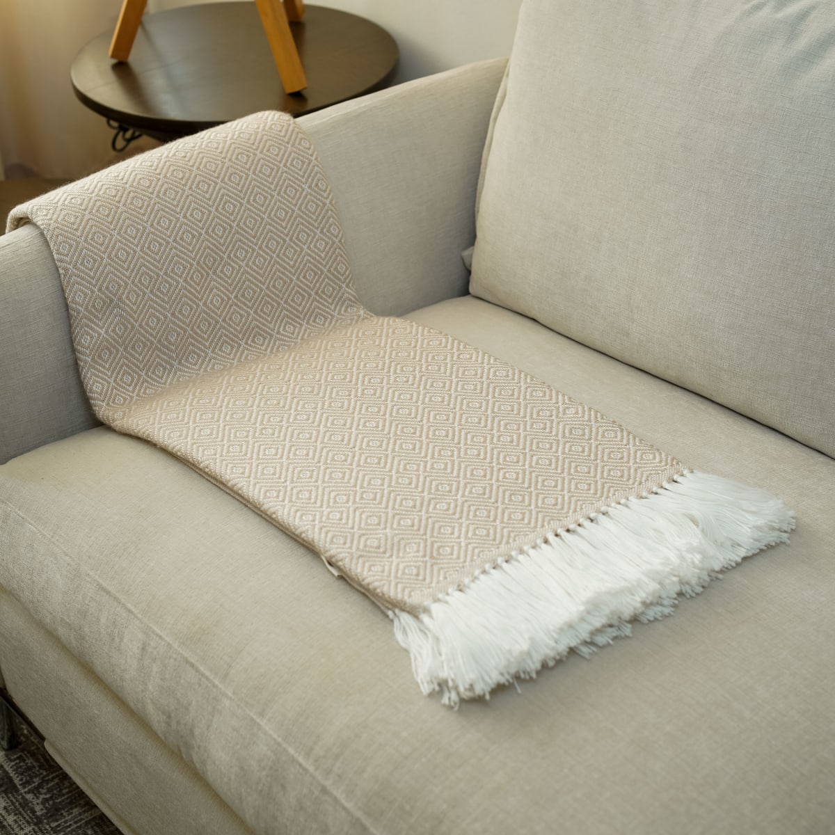 Manta Rombos Beige2