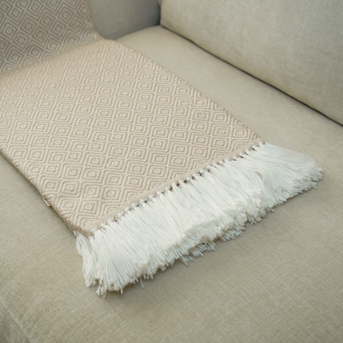 Manta Rombos Beige1