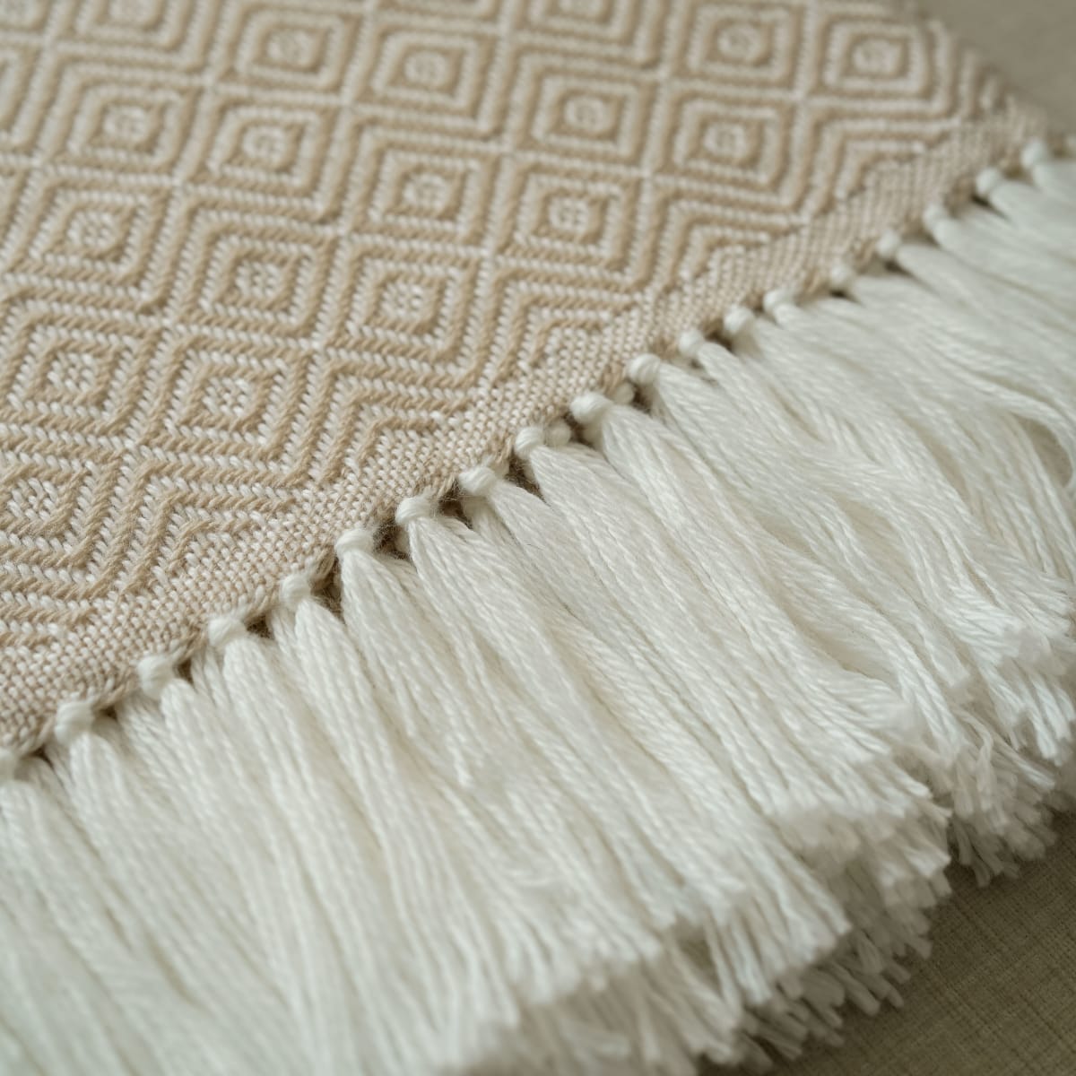 Manta Rombos Beige3