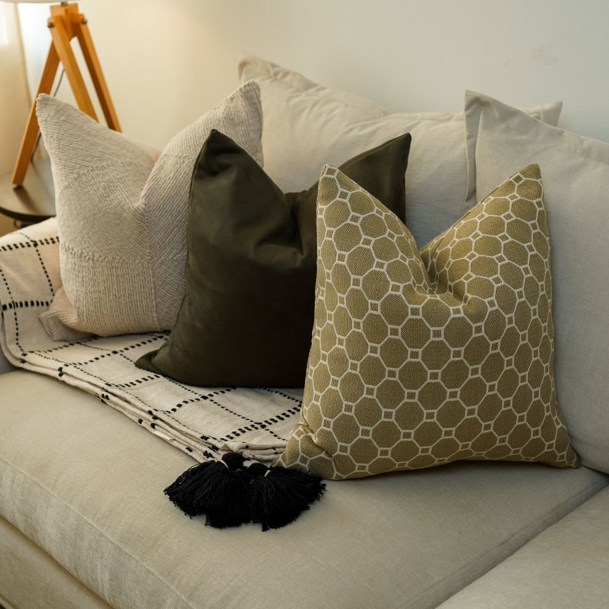 Funda de Cojín Ariana verde1