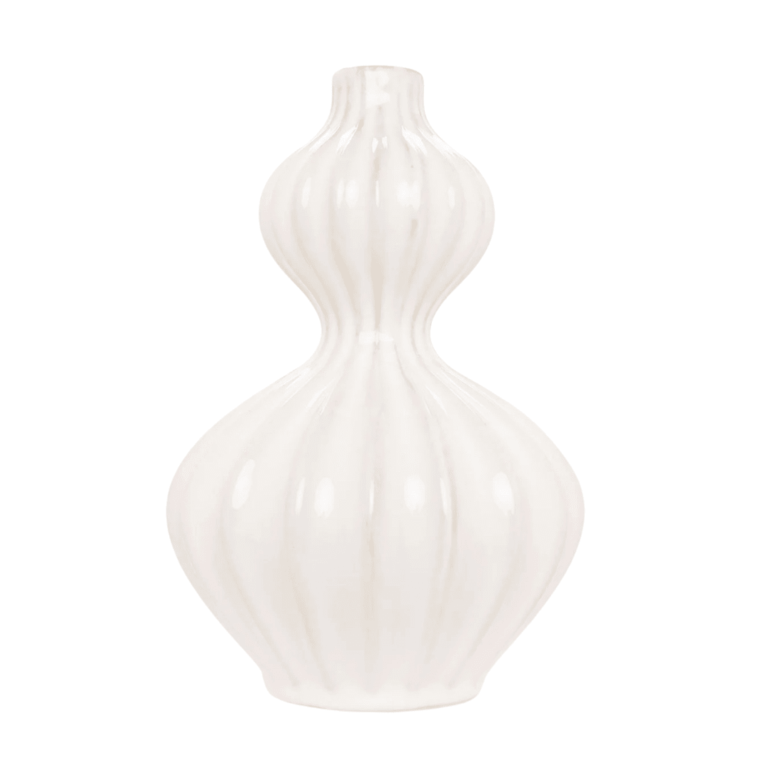 Florero Rayas blanco Large2