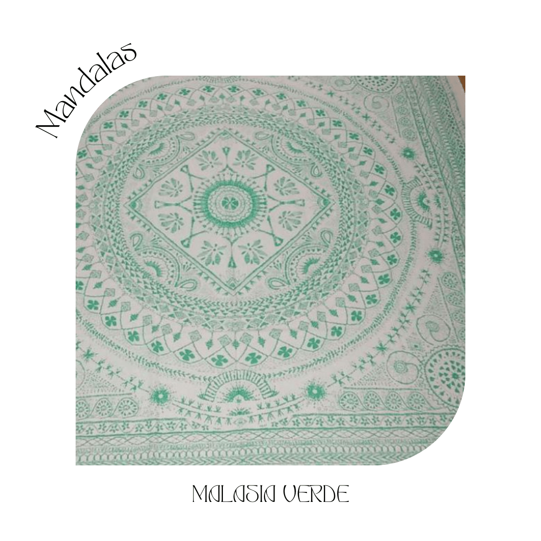 Mandala Cuadrada Malasia Verde1