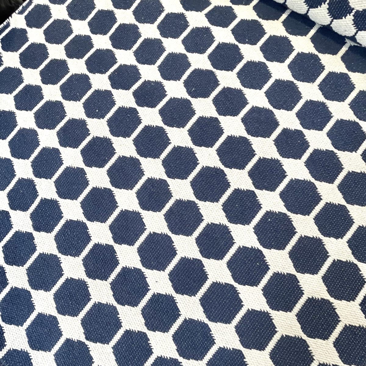 Alfombra Runner Hexagonal Indigo1