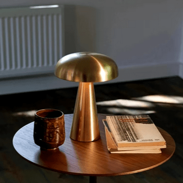 Lámpara Mushroom Dorado1