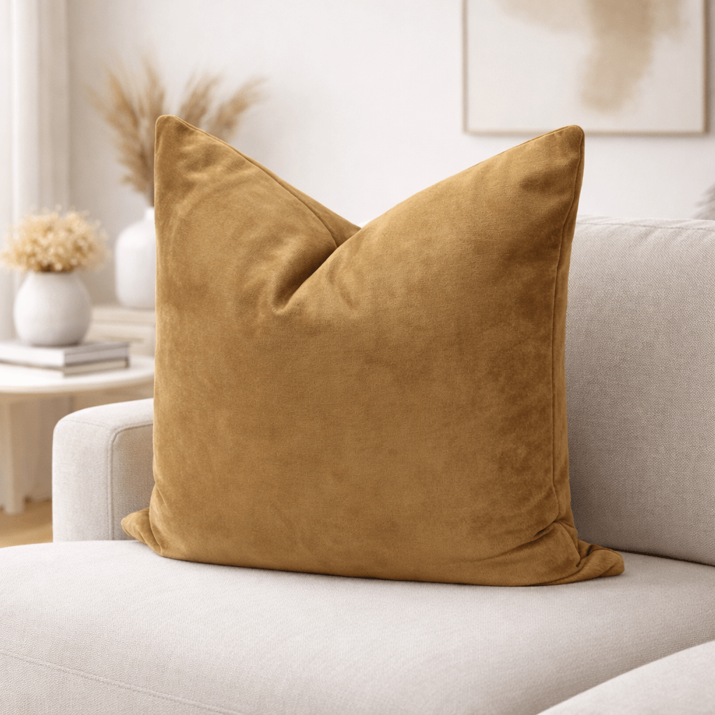 Funda de Cojín Terciopelo Bronce N1