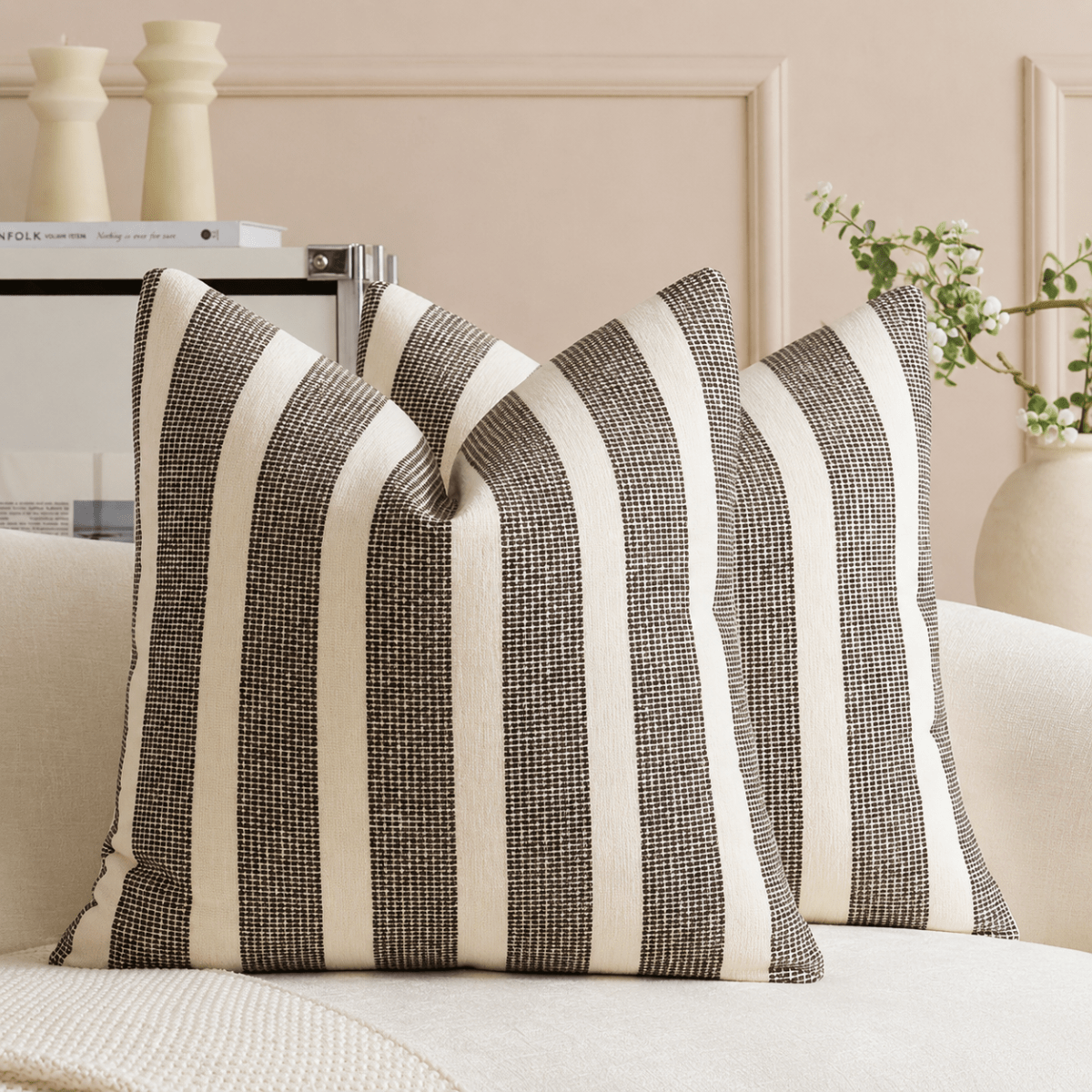 Funda de Cojín Stripe Gris1