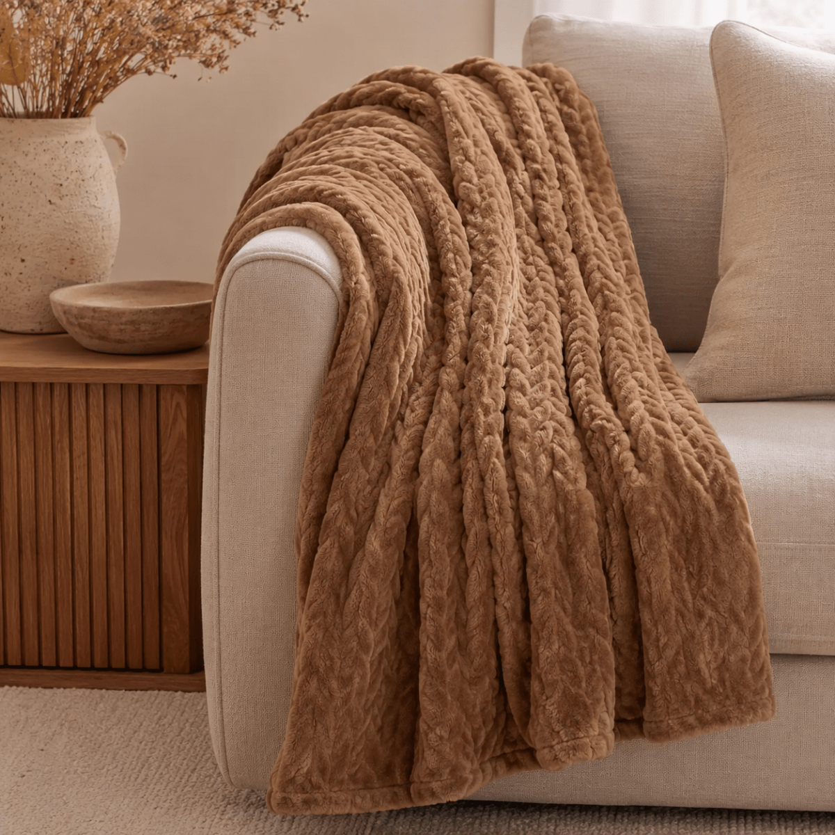 Manta Fleece Marrón1