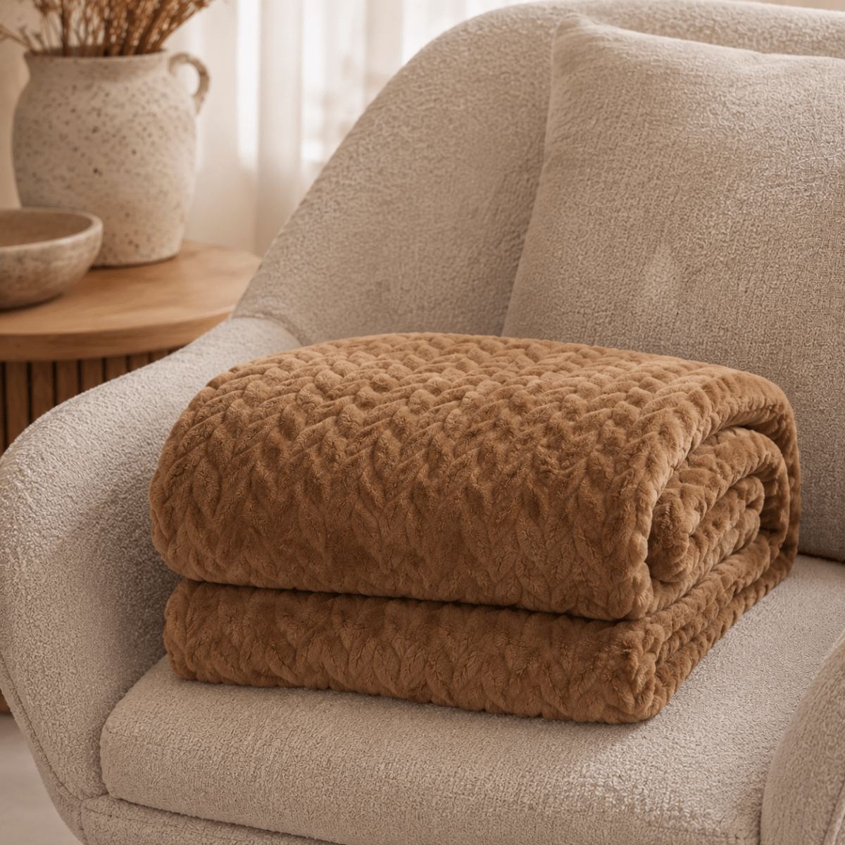 Manta Fleece Marrón4
