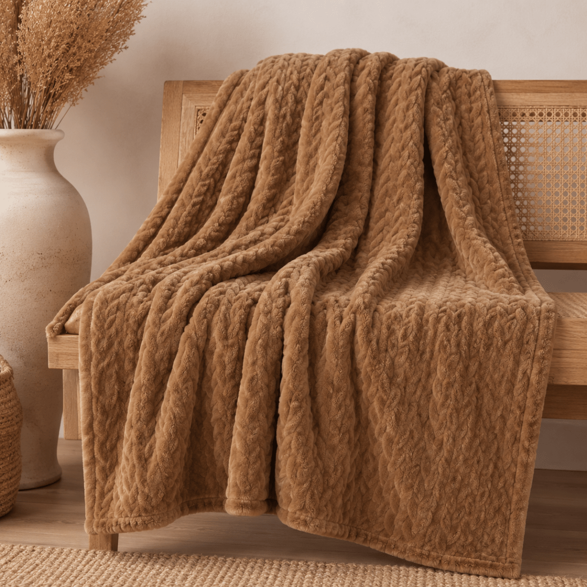Manta Fleece Marrón2