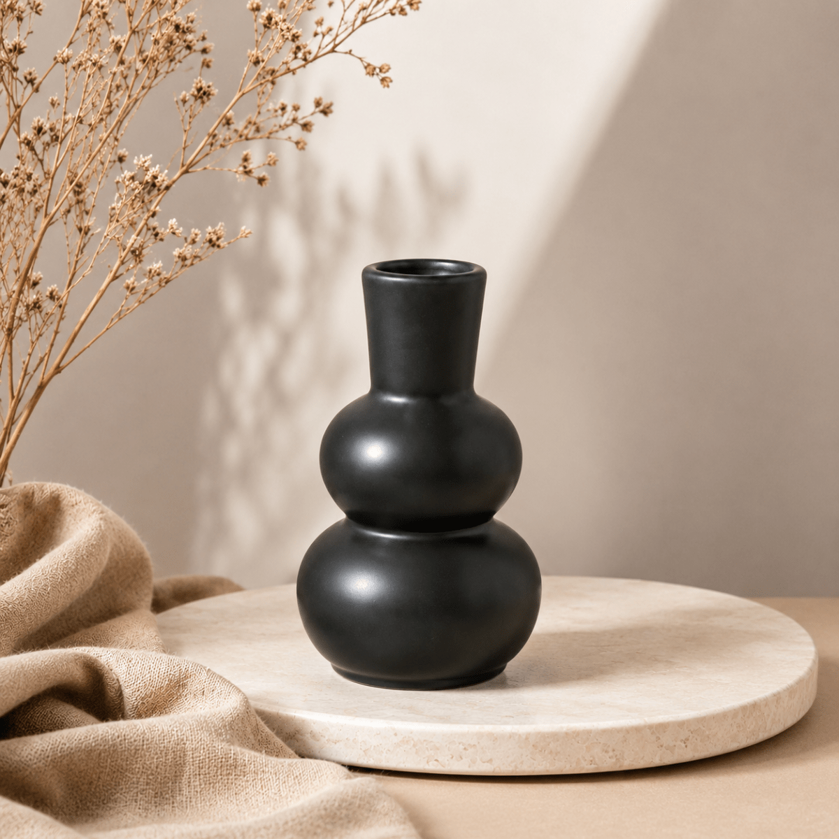 Florero Minimal Negro1