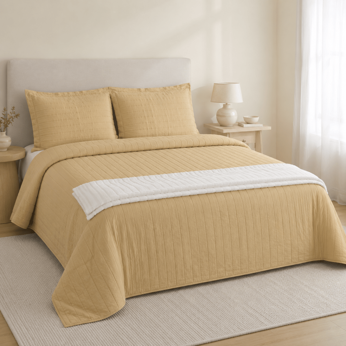 Cubrecama Gaia Sherpa Beige4