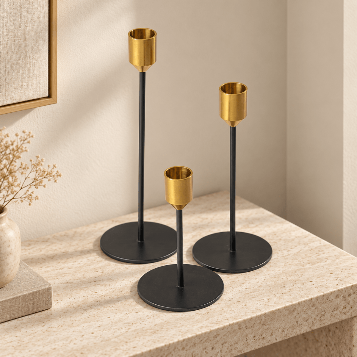 Set Candelabro Dorado2