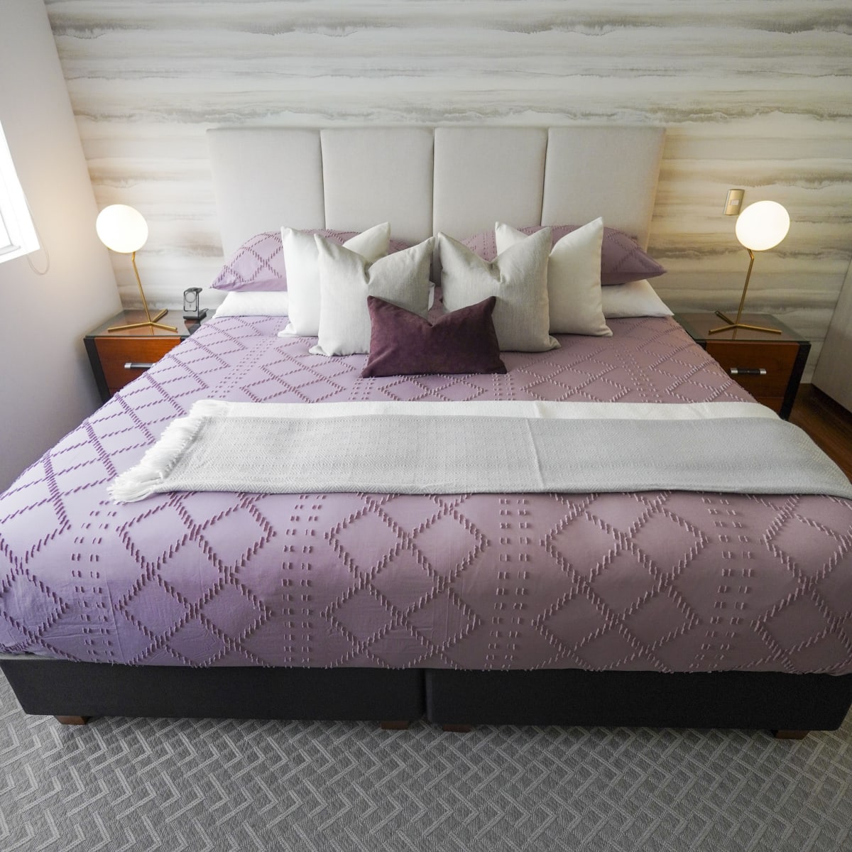 Funda Edredón Rombos Lila4