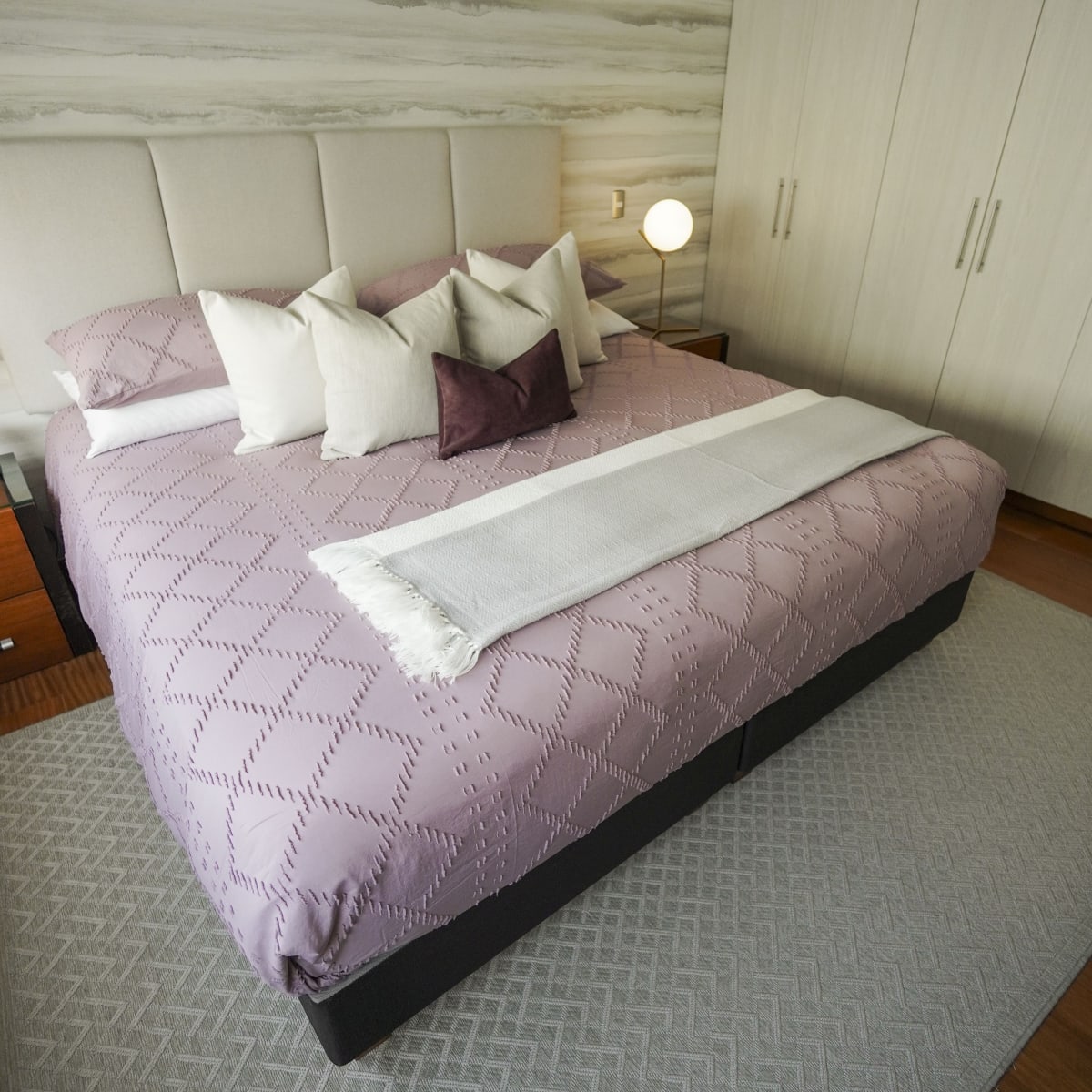 Funda Edredón Rombos Lila6