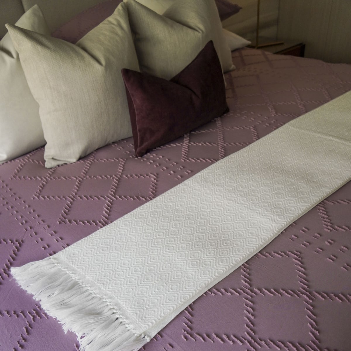 Funda Edredón Rombos Lila8