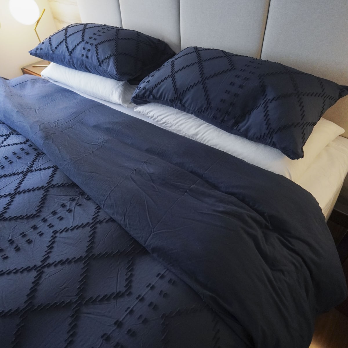 Funda Edredón Rombos Azul8