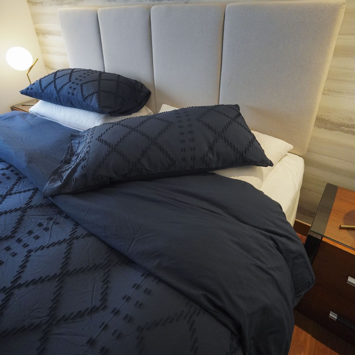 Funda Edredón Rombos Azul7