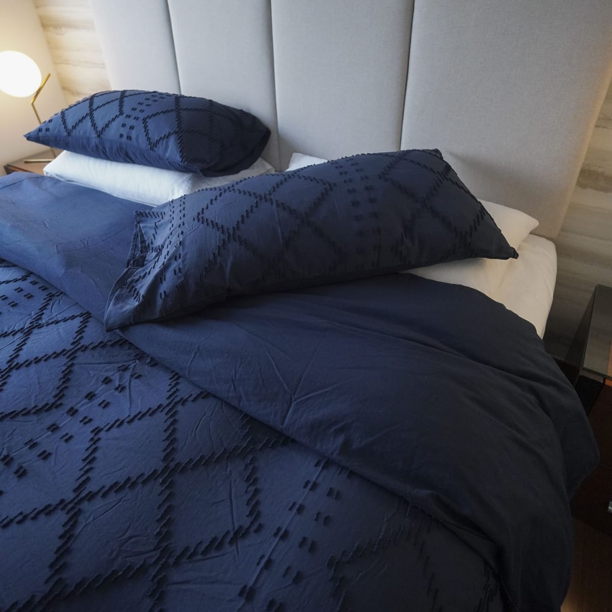 Funda Edredón Rombos Azul6