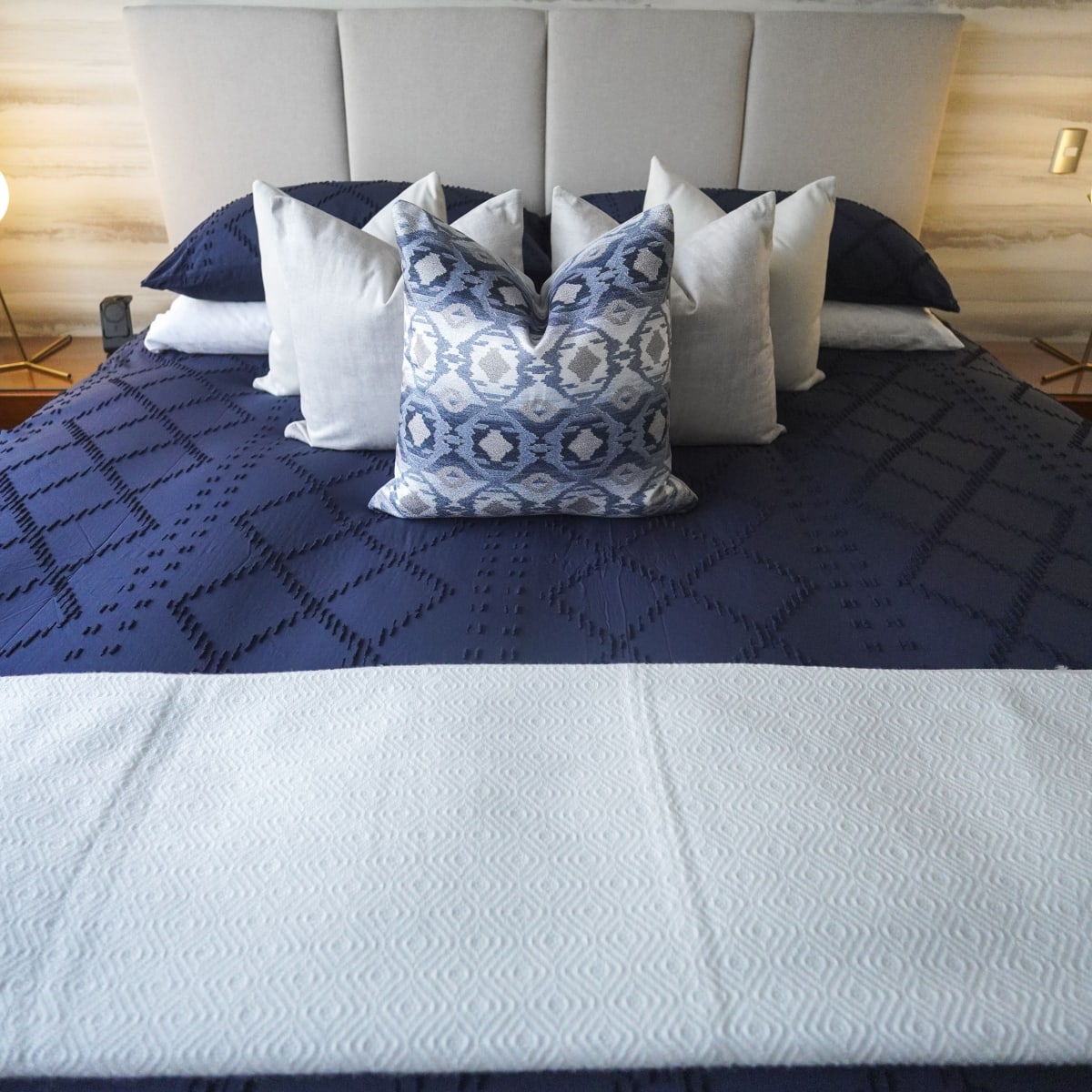 Funda Edredón Rombos Azul3