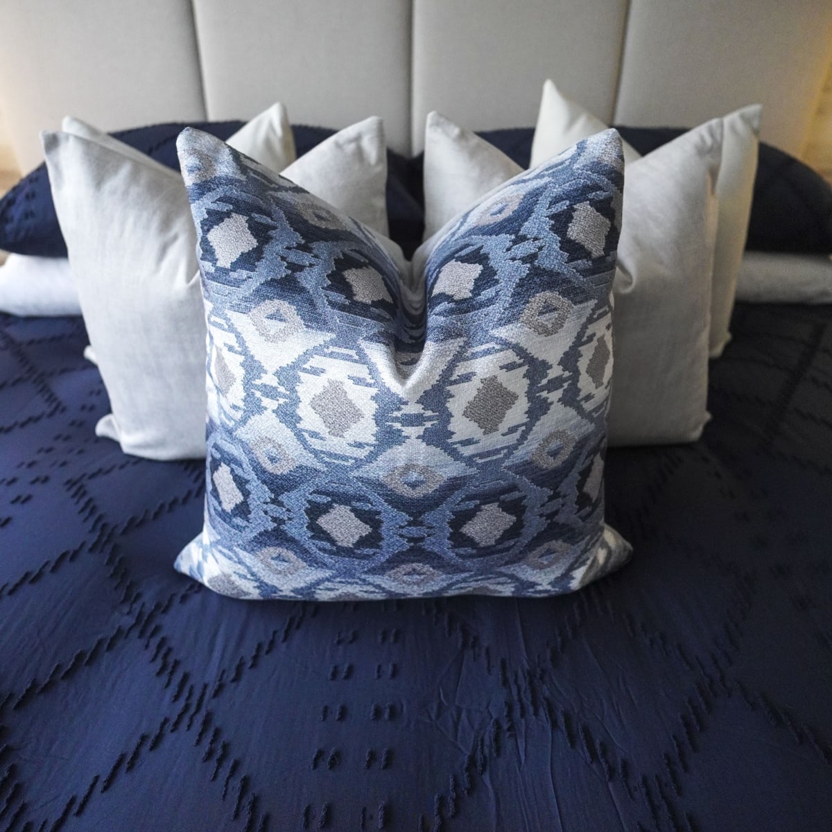 Funda Edredón Rombos Azul4