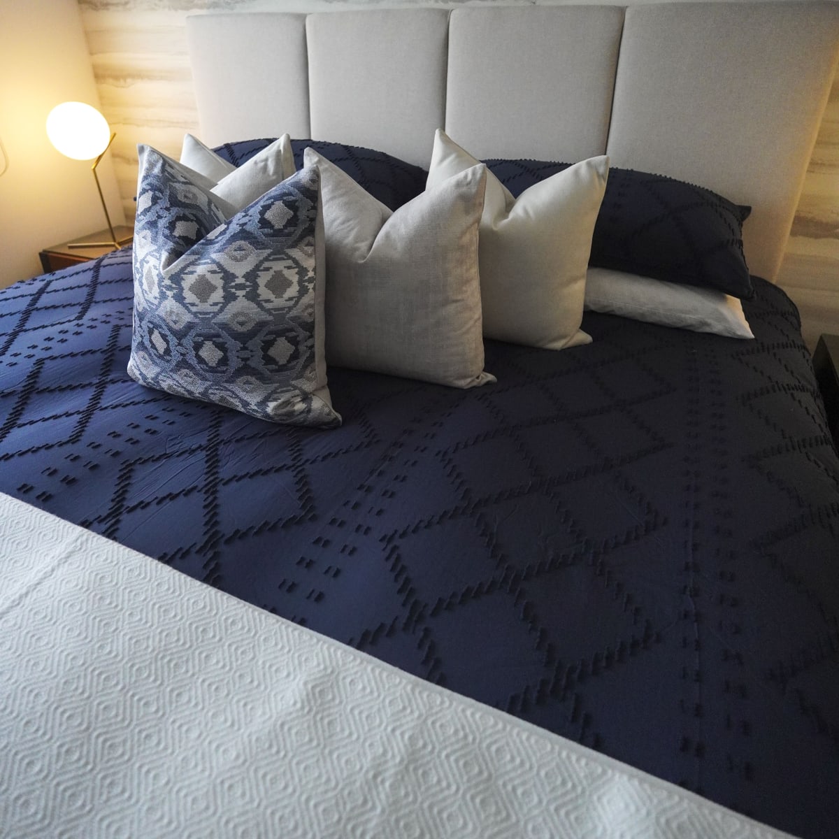 Funda Edredón Rombos Azul1