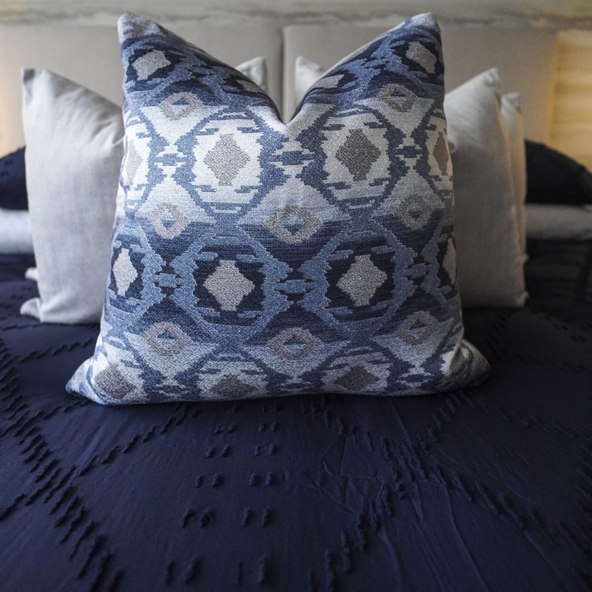 Funda Edredón Rombos Azul10