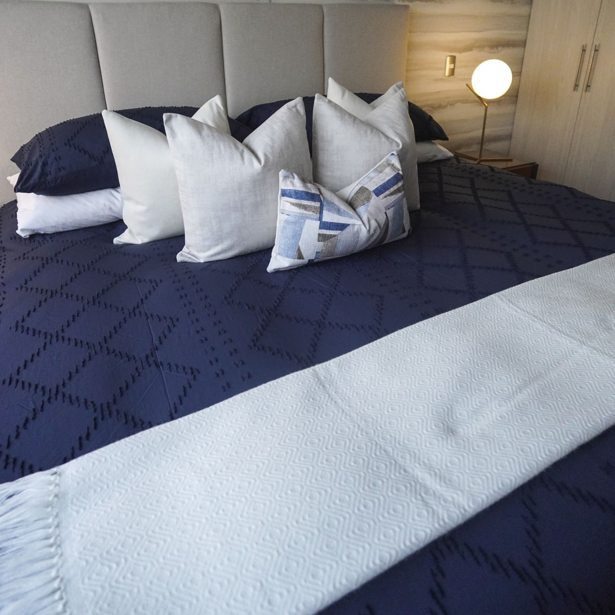 Funda Edredón Rombos Azul11