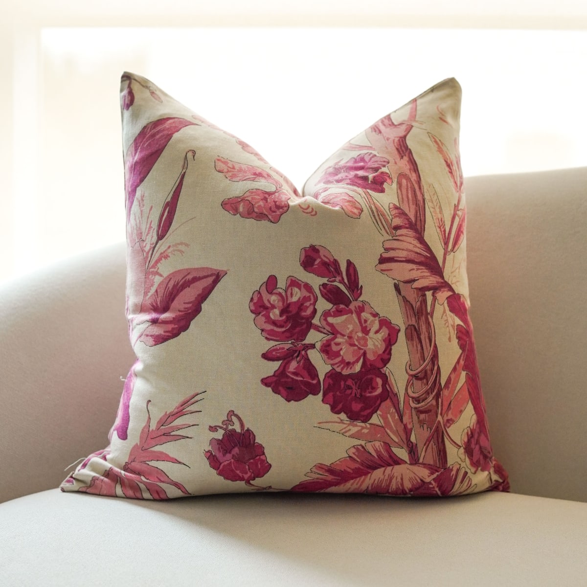 Funda de Cojin Floral Rosa1