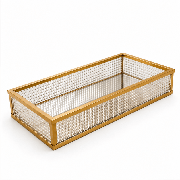 Bandeja vidrio Gold S4