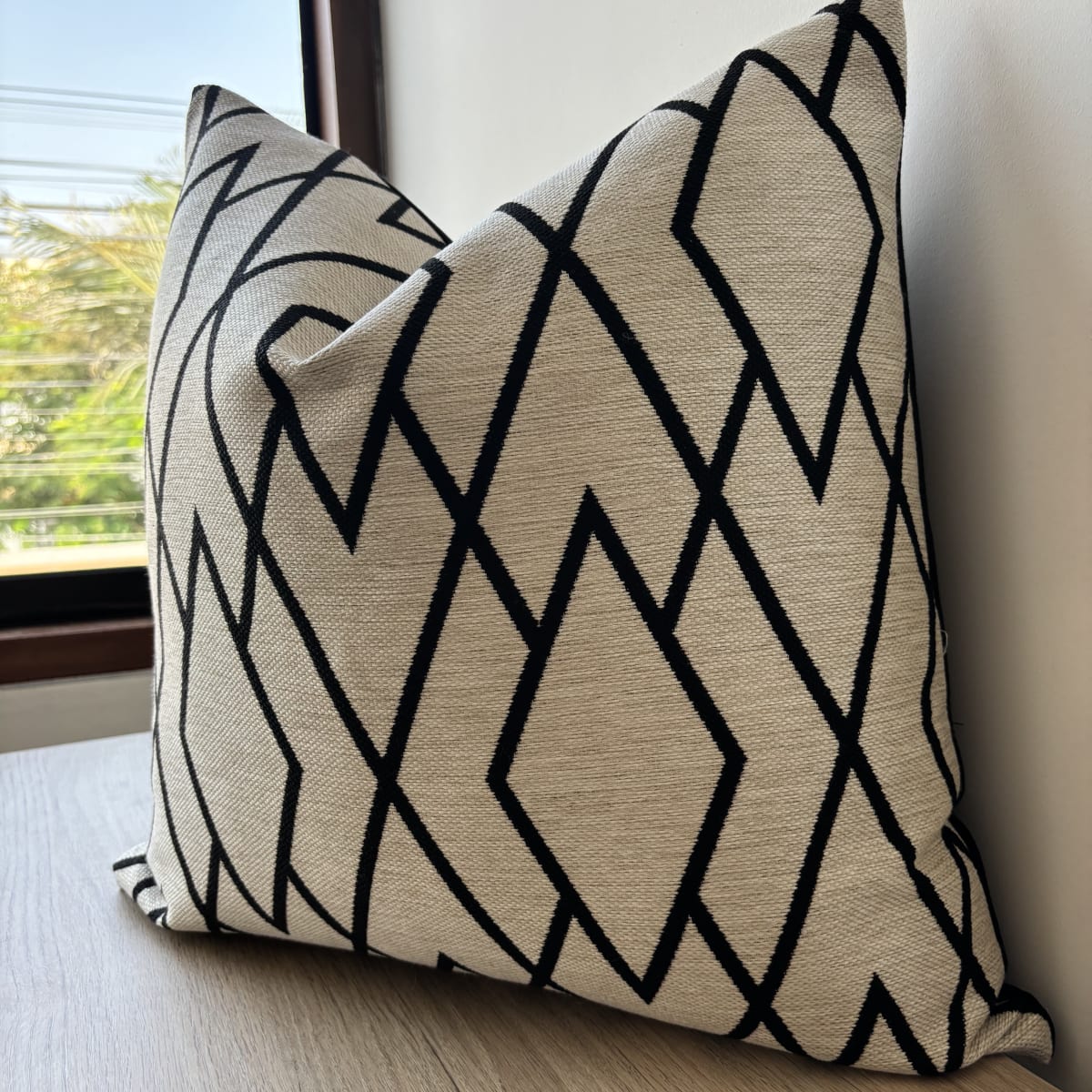 Funda de Cojín Rombos Negro2