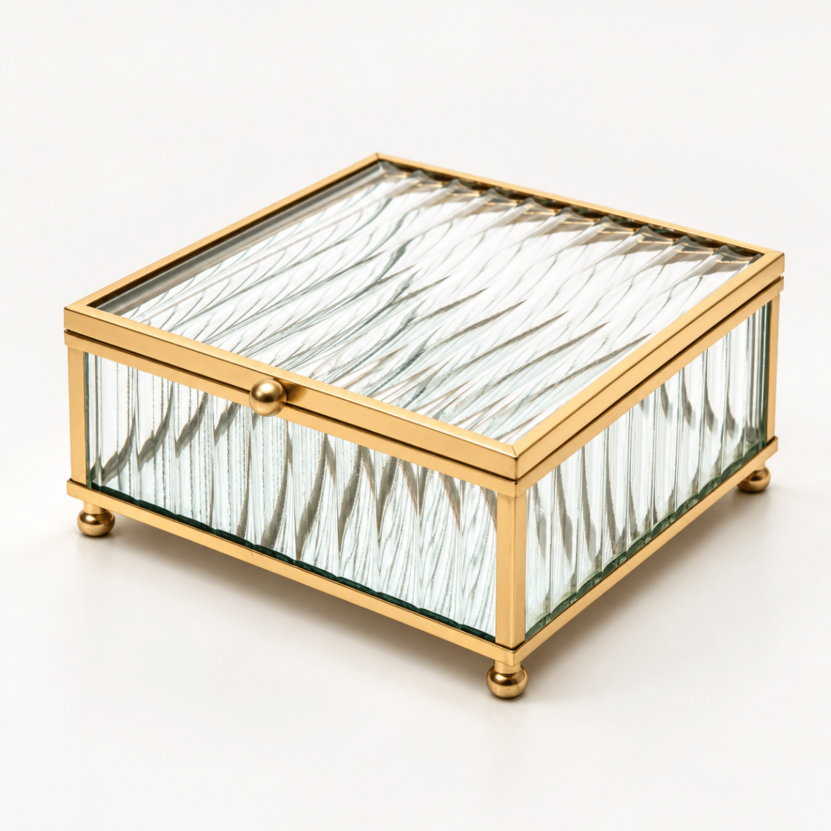 Caja Vidrio Acanalado Gold S8
