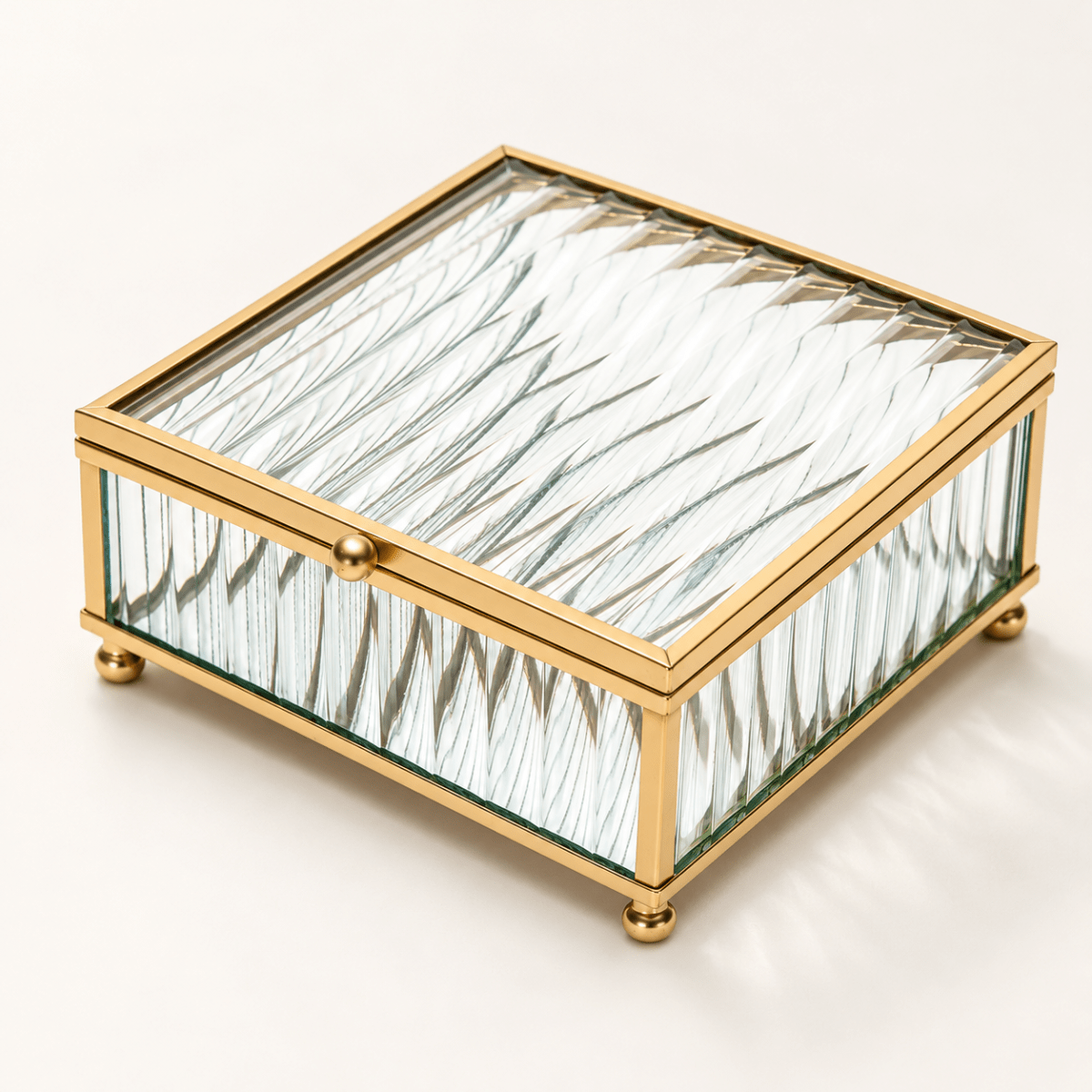 Caja Vidrio Acanalado Gold S7